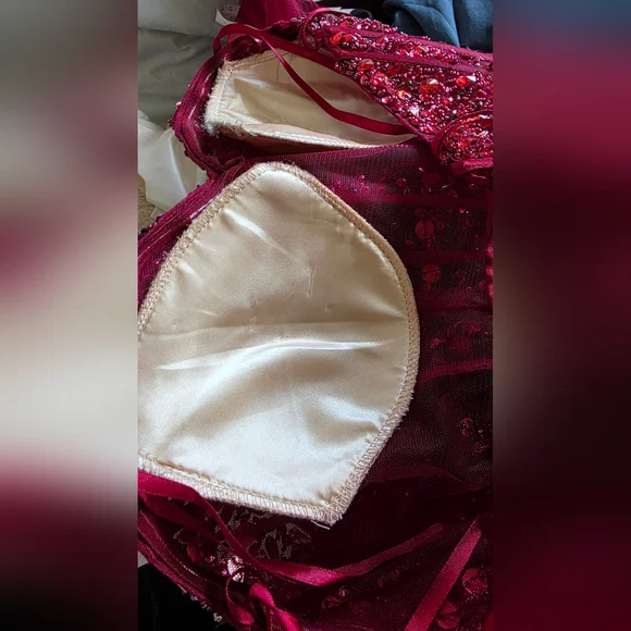 Phila Sofia Elegant RED Strapless Evening Gown Size 10 - Picture 12 of 14